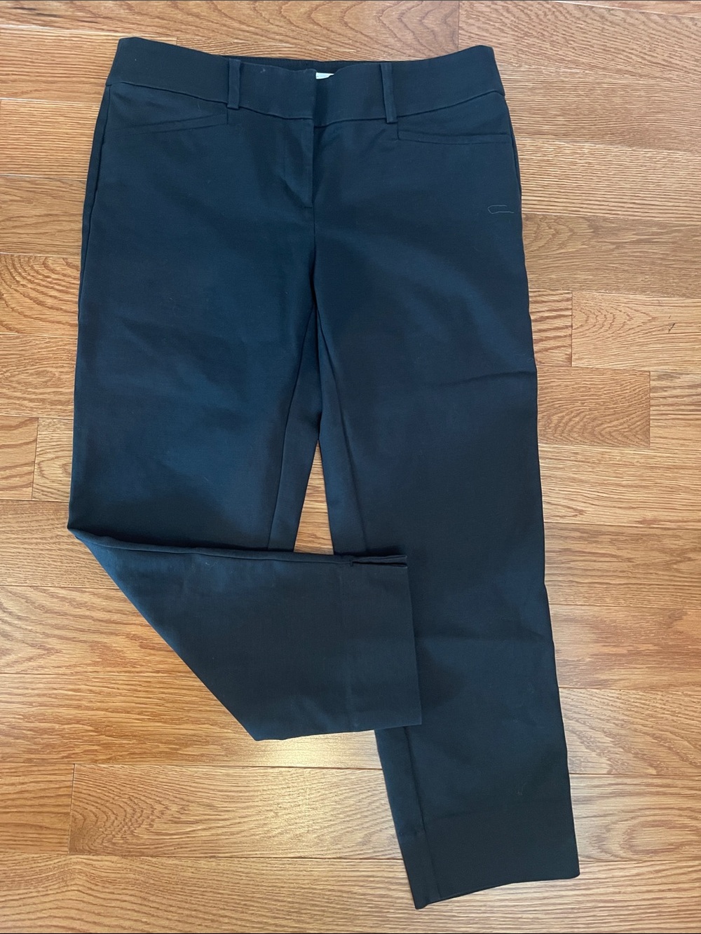 LOFT Black Straight-Leg Work Trousers